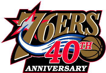 Philadelphia 76ers 2002-2003 Anniversary Logo iron on paper